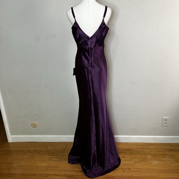 Lulu's Purple Satin Maxi Dress - Picture 5 of 14